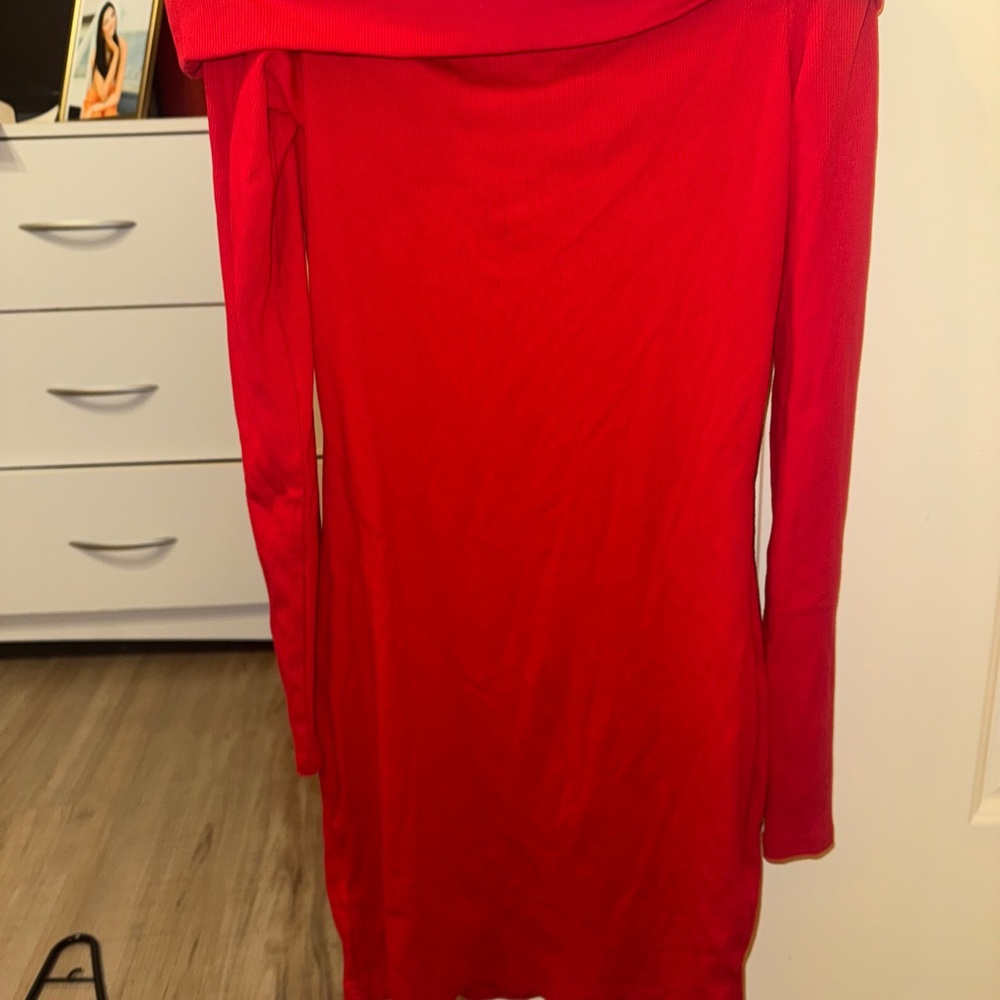 Red Off-Shoulder Dress